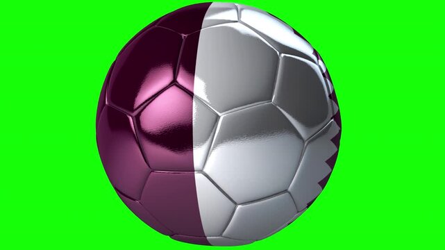 Metallic Soccer Ball 360 4K - Qatar