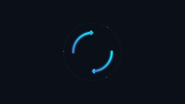 data sync rotating arrows minimal animation