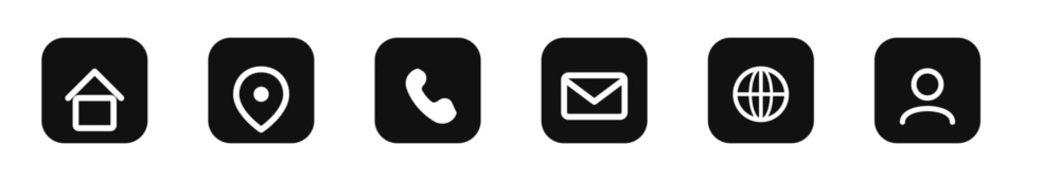 Design Contact Icons Collection for Corporate Identity and Web Layouts