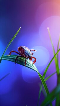 Tick Bite and Lyme Disease Awareness Concept &ndash; Human Foot in Grass, Medical 3D Illustration Collection