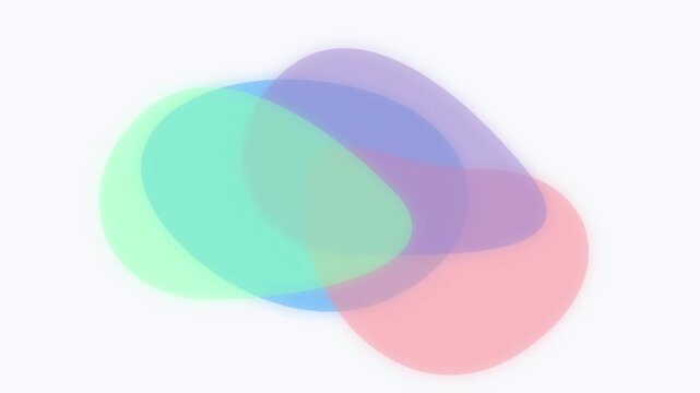 soft colorful morphing organic shapes modern plain background