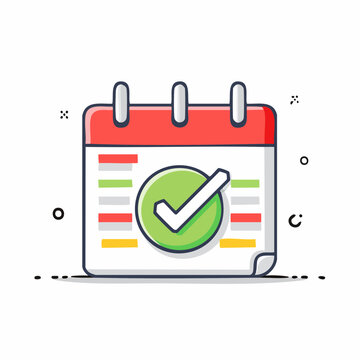 Calendar with Checkmark Icon