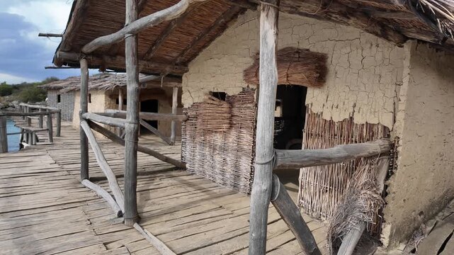 The Bay of Bones Museum in Ohrid, Macedonia, is a replica of a water city built by ancient people to escape the wild.