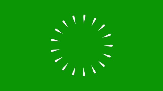 Ellipse bursts in a 4k circle firework animation and glowing circle burst with firework line explosion in with shiny pop-up motion graphics loop in a cinematic festive background on green screen.