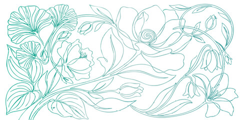 Abstract blue floral background pattern with vintage seamless flowers and elegant ornament vector illustration © MDSyedAhmed