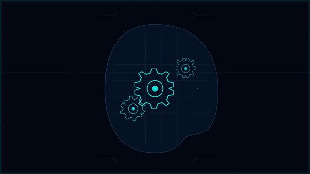 Modern Robotic Brain Function Visual Background Loop