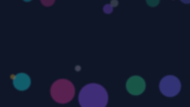 modern colorful floating bokeh circles flat background loop