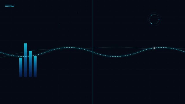 Intelligent Data Analytics Dashboard Background Animation Loop