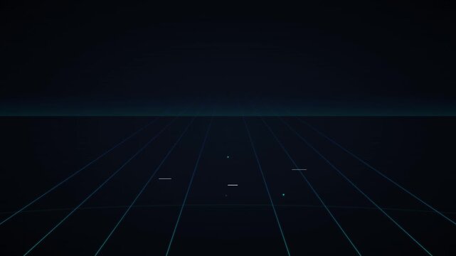 High Tech Neural Grid Background Animation Loop