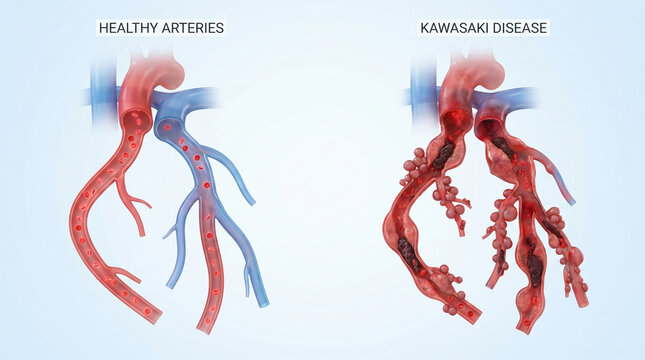 Kawasaki disease coronary artery aneurysm and thrombosis medical