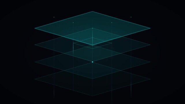 deep learning layered architecture visualization modern ai background