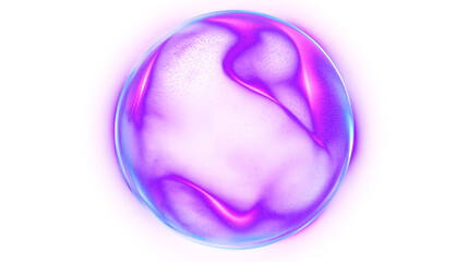Glossy Purple Plasma Bubble PNG © Iryna