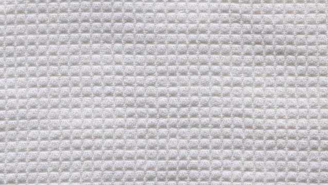 White waffle weave cotton fabric texture for a clean minimal textile background