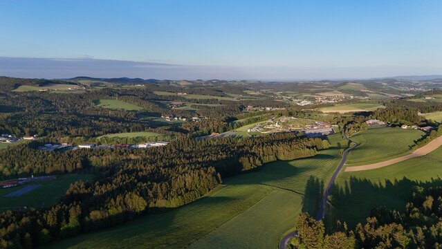Abendruhe &uuml;ber dem Alpenvorland


