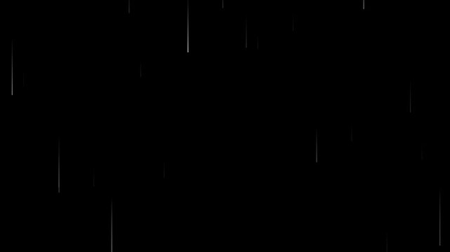 Abstract White Lines Falling On Black Background Loop