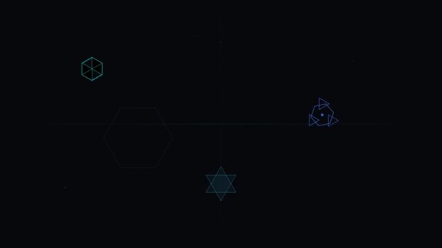 Abstract Geometric Tech Patterns Background AI Concept