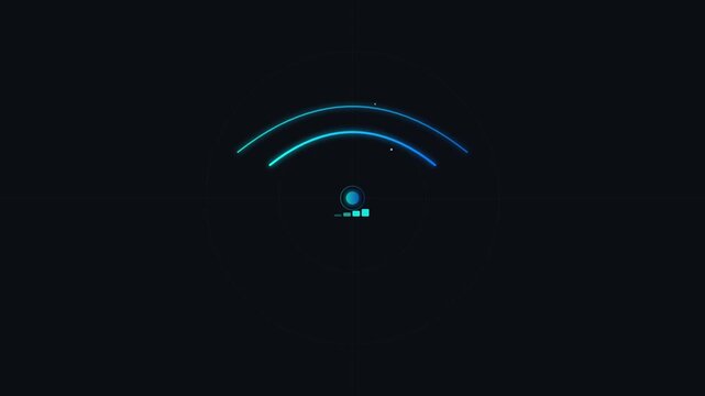 Wireless Wifi Signal Strength Internet Connection Radar Animation
