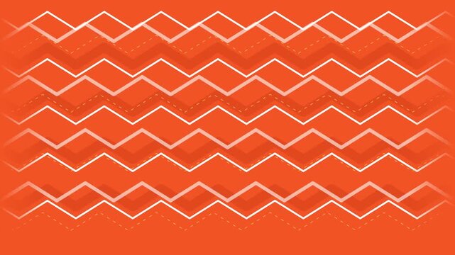 vibrant zigzag wave scrolling on hot orange background
