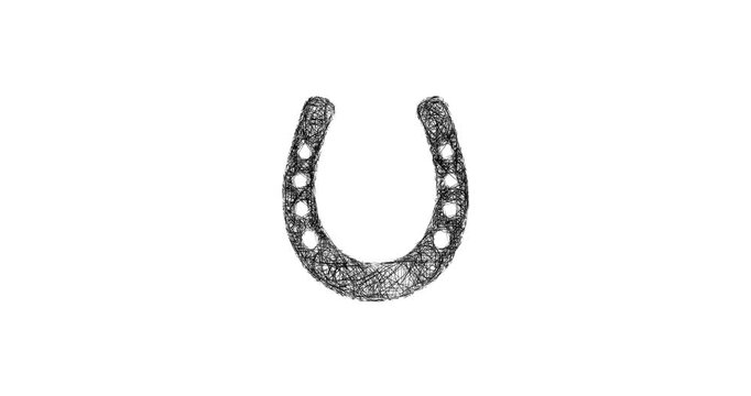 Sketch horseshoe icon animation - smooth progressive reveal