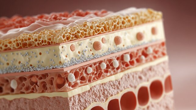 Collection of acne types inside skin layers illustration 