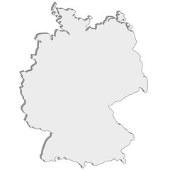 Obraz premium 3D map dimension - continent Europe country Germany