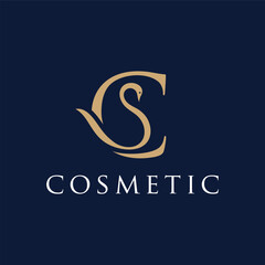 Creative letter CS serif font with swan logo design inspiration © agusp23