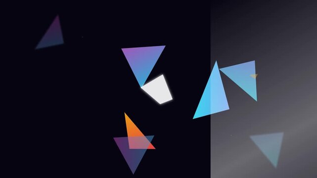 vibrant 3d polygon shards abstract looping design
