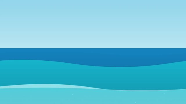 tropical beach landscape with gentle ocean waves