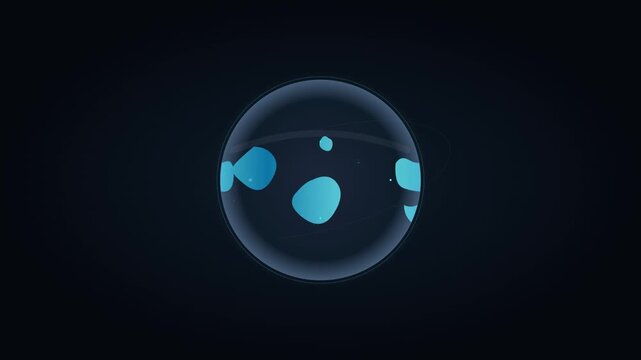 tech world globe network emoji dark animation