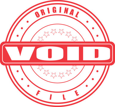 Important void original file rubber stamp for indicating a master document has been replaced or nullified