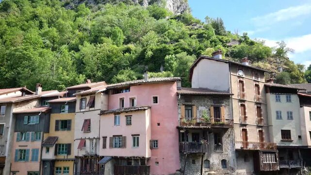 Hanging houses in Pont en Royans, France