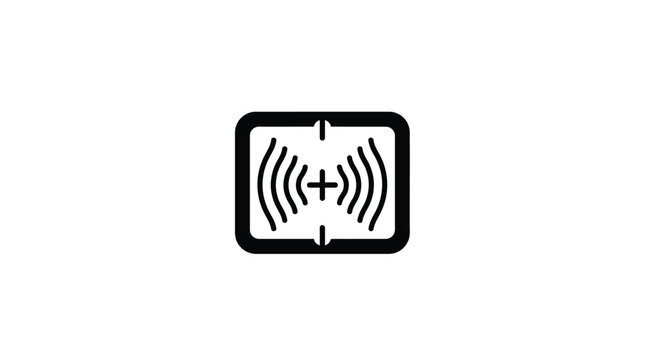 nfc contact symbol icon flat black design on white background