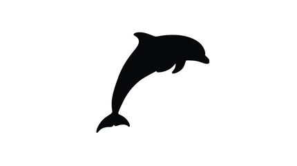 Naklejka premium dolphin silhouette on a white background