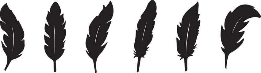 Black feather silhouettes set © Mst. Taslima Akhter