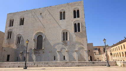 Fototapeta premium Medieval Stone Buildings in Bari Vecchia at Sunny Day