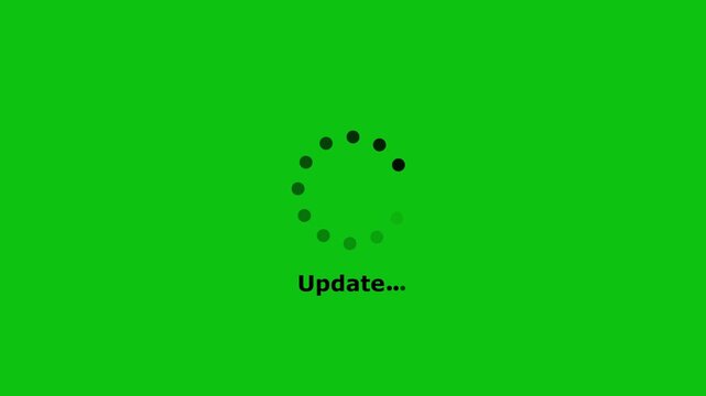 System software update or upgrade icon update download sign processing concept uploading Installing Update loading bar animation 4K animation with alpha channel on transparent background