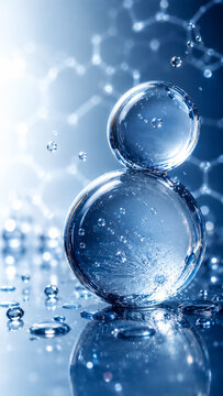 Macro View of Water Molecules