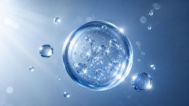 Molecule Structure in a Water Bubble