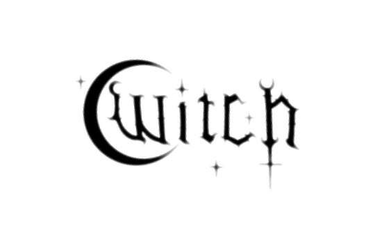 witch tattoo typography tattoo idea rasterized