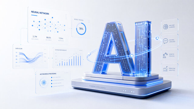 Artificial Intelligence Futuristic Data Visualization