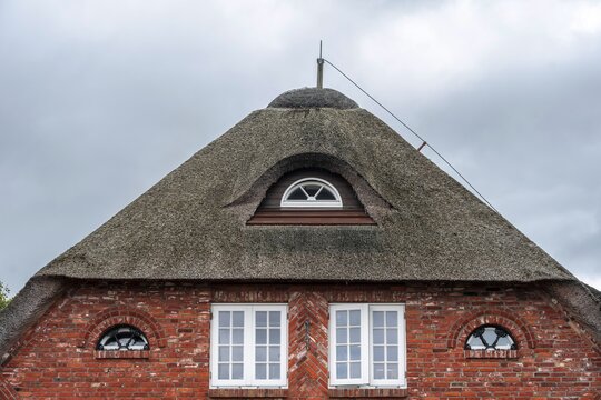 Frisian house with thatched roof, Keitum, Sylt, North Frisia, Schleswig-Holstein, Germany