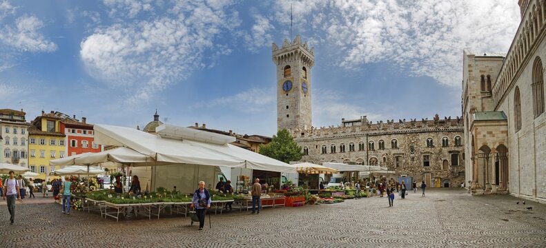 Trento Cathedral Square Market, Trento, Trentino-Alto Adige, Italy
