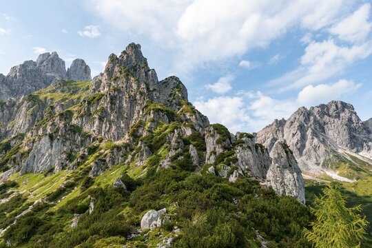 Rugged peaks, mountains, Armkarwand, Gro&szlig;e Bischofsm&uuml;tze, Salzkammergut, Upper Austria, Austria