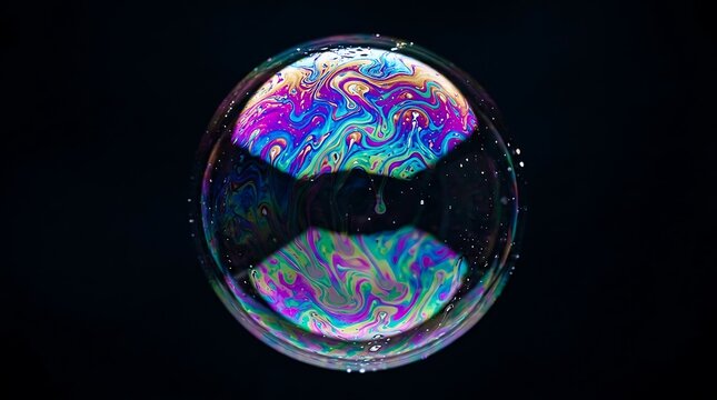 Iridescent Bubble Refraction Light Colors.