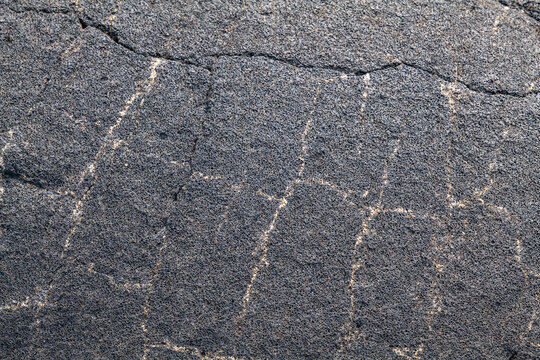 Pāhoehoe Lava flows, Alkalic basalt, Hualalai Volcanics (Shield volcano). Wawaloli Beach Park, Kailua-Kona, Island of Hawaii (The Big Island).