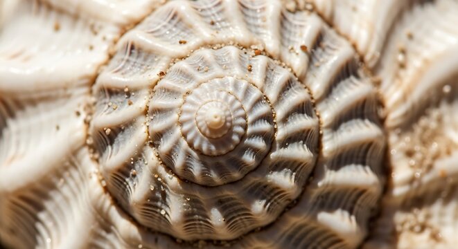 Oyster shell macro texture with sand grains and natural ridges for marine biology, coastal design and eco-friendly branding concepts