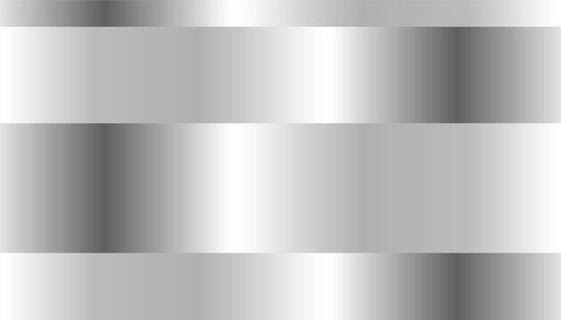 Abstract chrome rectangular shapes, brushed metal plates