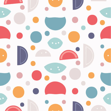 Abstract Geometric Pattern with Circles and Arcs
