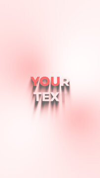 Minimal Clean Intro Text &ndash; Two Line Title Animated Mesh Background Vertical