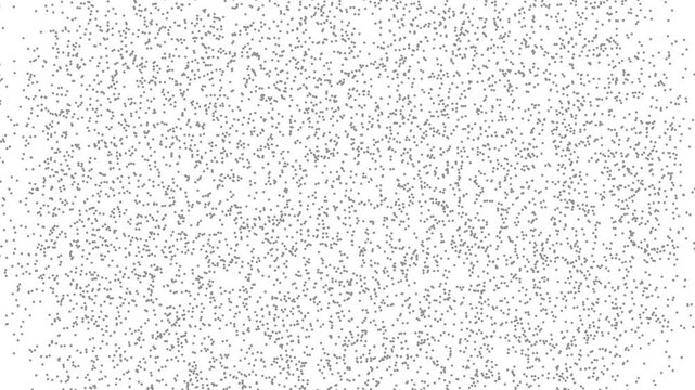 Fine black noise grain texture animation on white background